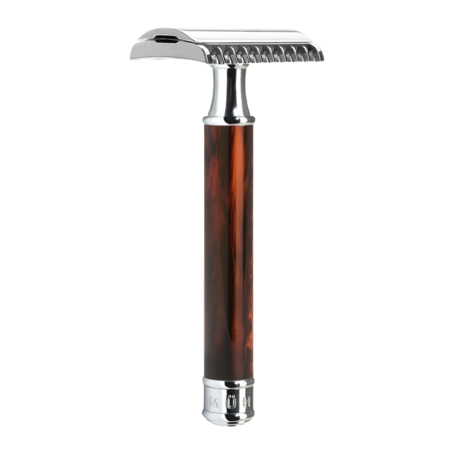 Rasierhobel Traditional Tortoise Rasierhobel Muhle - Hans-Jürgen Müller GmbH & Co. KG Geschlossener Kamm R108 - Künstliche Schildkröte