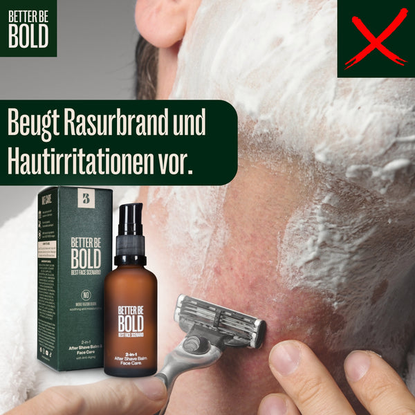 Best Face Scenario: 2-in-1 After Shave Balm & Gesichtspflege Gesichtscreme & Serum BetterBeBold   