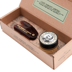 Schnurrbart Wachs und Kamm Bartpflege Set Captain Fawcett